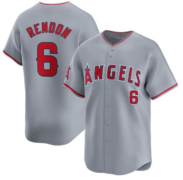 Los Angeles Angels #6 Anthony Rendon Gray Jereymy Away Limited Stitched Jersey