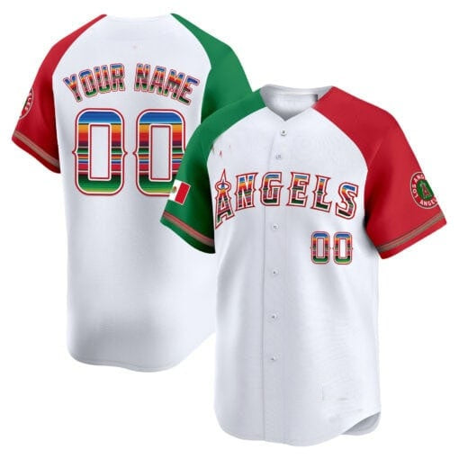 Custom Los Angeles Angels Mexico Vapor Premier Limited Jersey ¨C White Jereymy