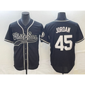 Chicago White Sox #45 Michael Jordan Black Jereymy Cool Base Stitched Jersey 2