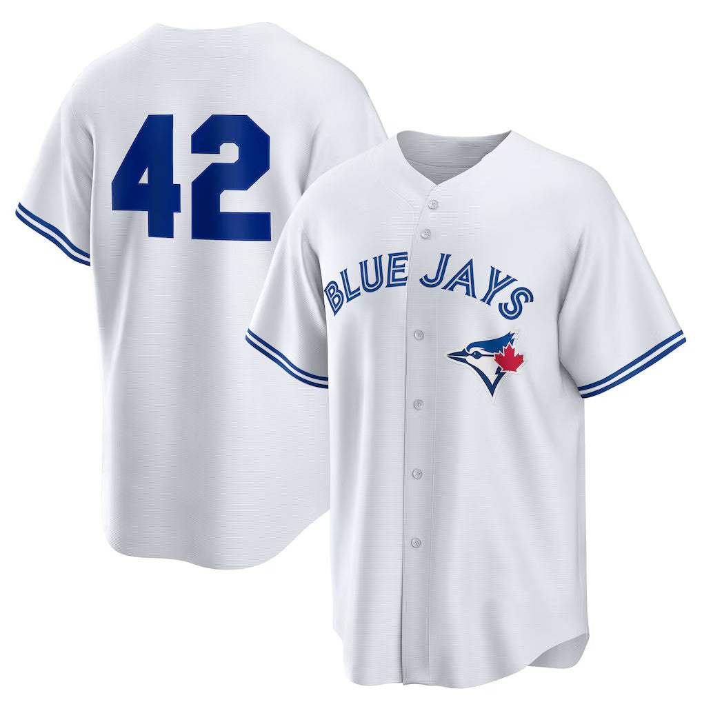 Toronto Blue Jays #42 Jackie Robinson White Jereymy Home 2025 Day Replica Jersey