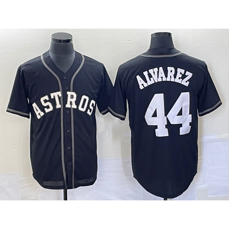 Houston Astros #44 Yordan Alvarez Black Jereymy Cool Base Stitched Jersey