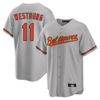 Baltimore Orioles #11 Jordan Westburg Player Gray Jereymy Home Game Stitched Jerseys