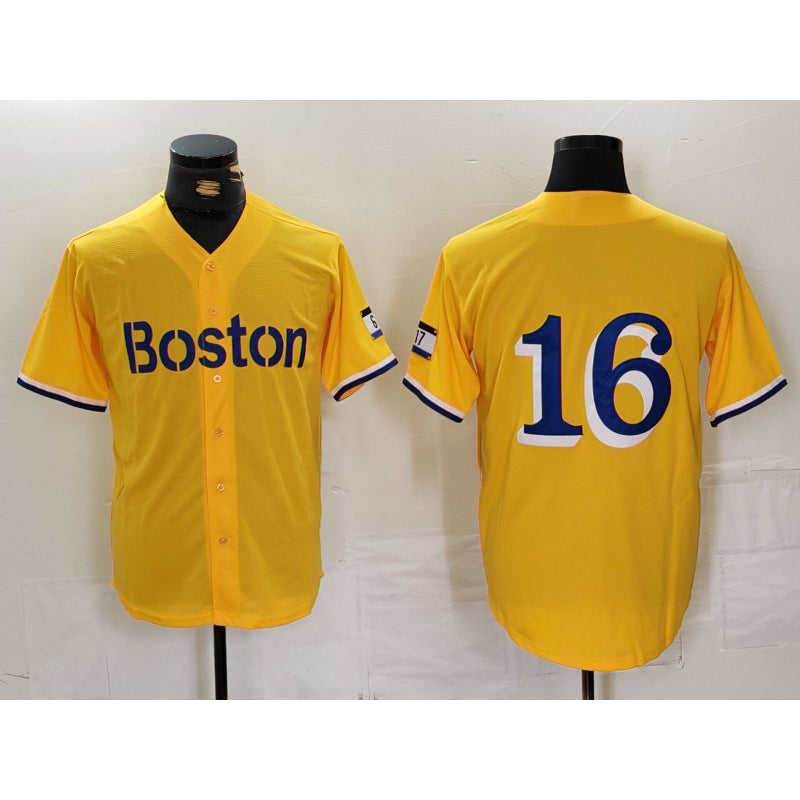 Boston Red Sox #16 Jarren Duran Gold Jereymy City Connect Stitched Jersey