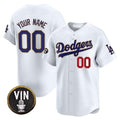 Custom Los Angeles Dodgers Vin Scully Patch Gold Trim Vapor Premier Limited Jersey ¨C All Stitched-White Jereymy