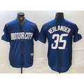 Detroit Tigers #35 Justin Verlander Navy Jereymy 2024 City Connect Cool Base Limited Stitched Jersey