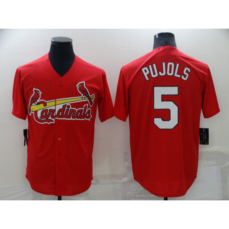 St. Louis Cardinals #5 Albert Pujols Red Jereymy Stitched Cool Base Jersey