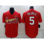 St. Louis Cardinals #5 Albert Pujols Red Jereymy Stitched Cool Base Jersey