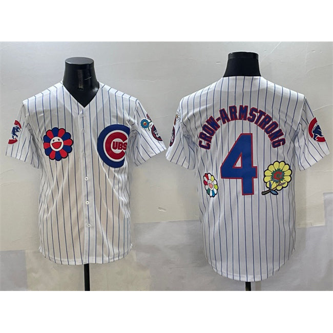 Chicago Cubs #4 Pete Crow-Armstrong White Jereymy 2025 Tokyo Series Limited Stitched Jersey
