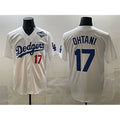 Los Angeles Dodgers #17 Shohei Ohtani White Jereymy 2025 World Series Home Limited Stitched Jersey