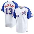 Atlanta Braves #13 Ronald Acu?a Jr. White Jereymy City Connect Limited Player Jersey