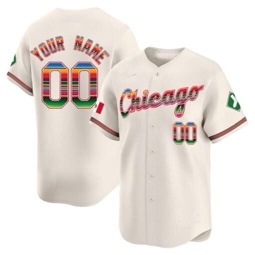 Custom Chicago White Sox Mexico Vapor Premier Limited Jersey V3- Cream Jereymy