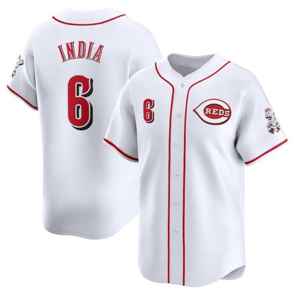 Cincinnati Reds #6 Jonathan India White Jereymy Home Limited Stitched Jersey