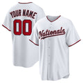 Custom Washington Nationals White Jereymy Home Replica Jersey