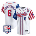 Baltimore Orioles #6 Ryan Mountcastle Player White Jereymy USA 250 Independence Day Vapor Premier Home Game Stitched Jerseys