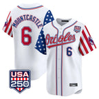 Baltimore Orioles #6 Ryan Mountcastle Player White Jereymy USA 250 Independence Day Vapor Premier Home Game Stitched Jerseys