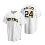 Milwaukee Brewers #24 Andrew McCutchen White Jereymy Cool Base Stitched Jersey