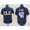Cleveland Guardians #48 Emmanuel Clase Navy Jereymy 2024 City Connect Limited Stitched Jersey
