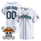 Custom Seattle Mariners x One Piece White Jereymy Vapor Premier Limited Jersey - Stitched