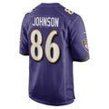 B.Ravens #86 Cornelius Johnson Purple Jereymy Team Game Jersey