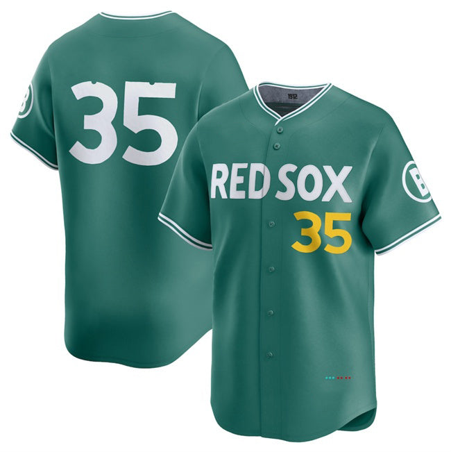 Boston Red Sox #35 Garrett Crochet Green Jereymy 2025 City Connect Limited Stitched Jersey