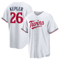 Minnesota Twins #26 Max Kepler White Jereymy Home Replica Player Logo Jersey
