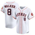 Houston Astros #8 Christian Walker White Jereymy Home Limited Player Jersey