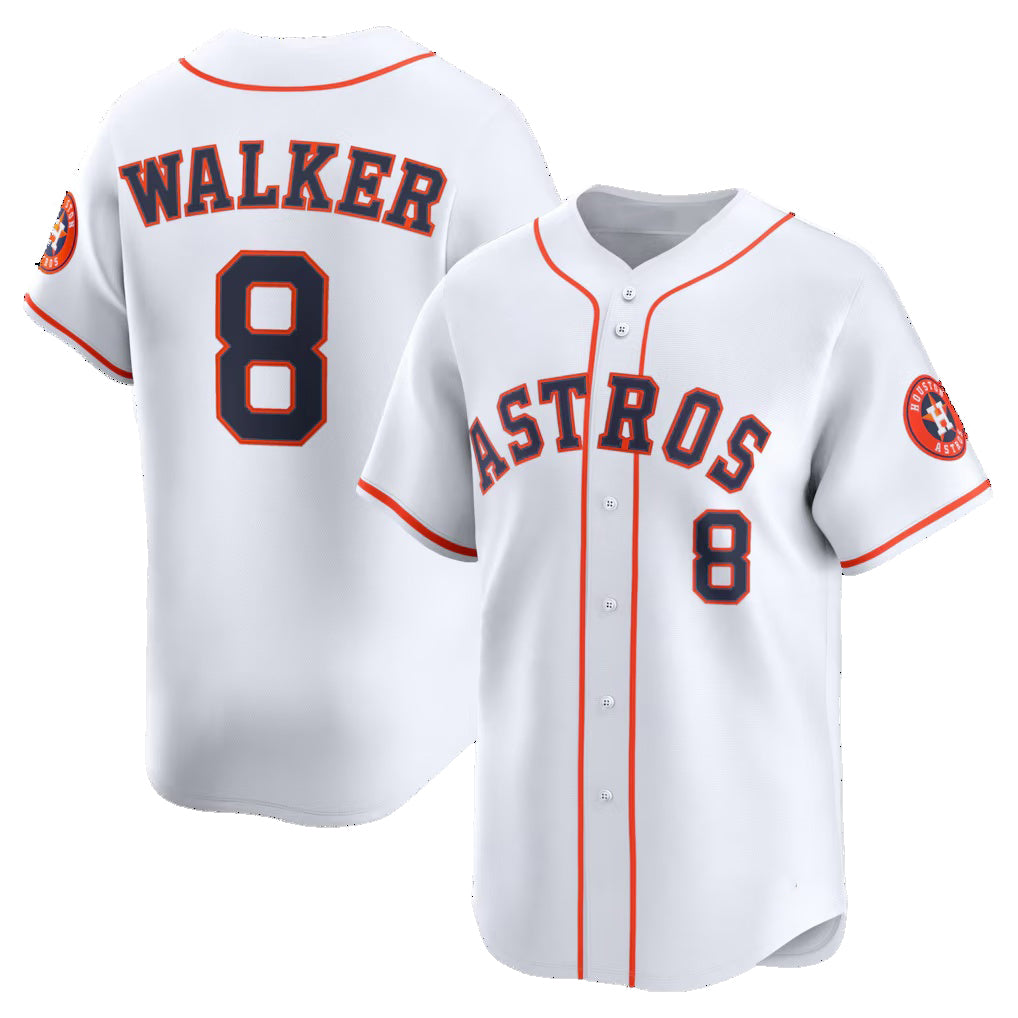 Houston Astros #8 Christian Walker White Jereymy Home Limited Player Jersey