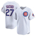 Chicago Cubs #27 Seiya Suzuki White Jereymy Home Limited Player Jersey