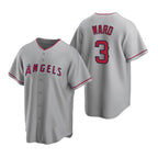 Los Angeles Angels #3 Waylor Ward Grey Jereymy Cool Base Stitched Jersey