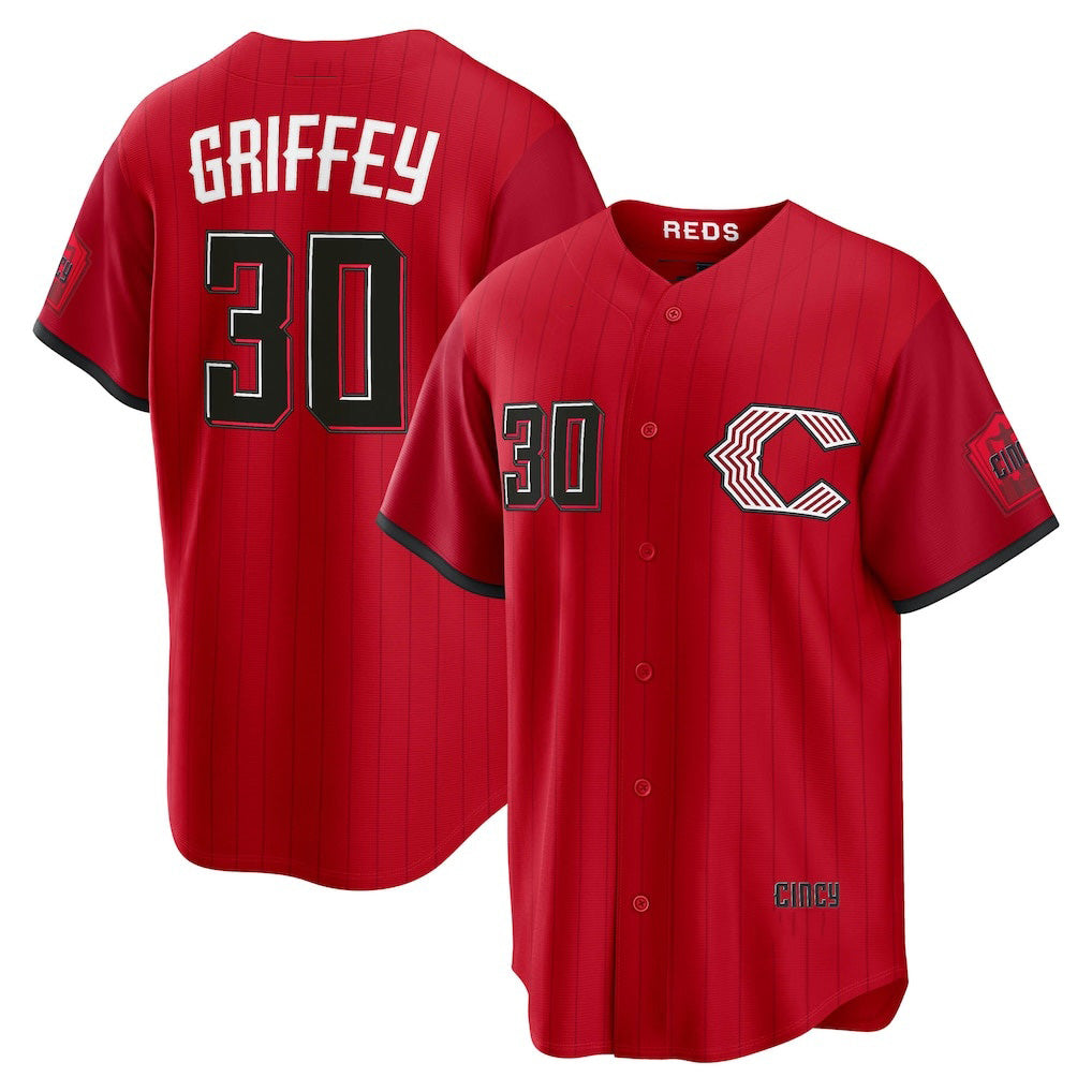 Cincinnati Reds #30 Ken Griffey Jr. Red Jereymy 2026 City Connect Stadium Jersey