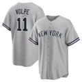 New York Yankees #11 Anthony Volpe Gray Jereymy Road Replica Jersey