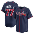 Atlanta Braves #77 Joe Jimenez Player Navy Jereymy Limited Home Game Stitched Jerseys