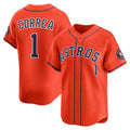 Houston Astros #1 Carlos Correa Orange Jereymy Alternate Limited Player Jersey