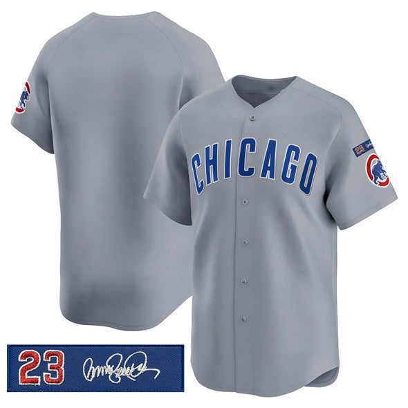 Chicago Cubs Blank Gray Jereymy 'Ryne Sandberg Tribute' Vapor Limited V3 Stitched Jersey