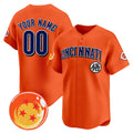 Custom Cincinnati Reds x Dragon Ball Orange Jereymy Vapor Premier Limited Jersey - All Stitched