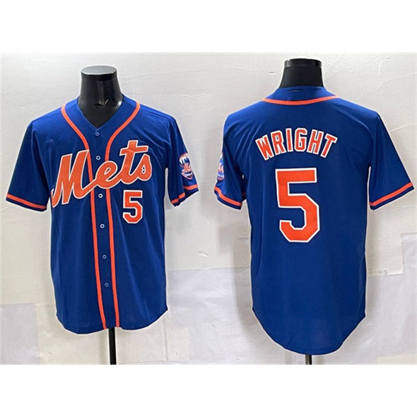 New York Mets #5 David Wright Blue Jereymy Cool Base Stitched Jersey