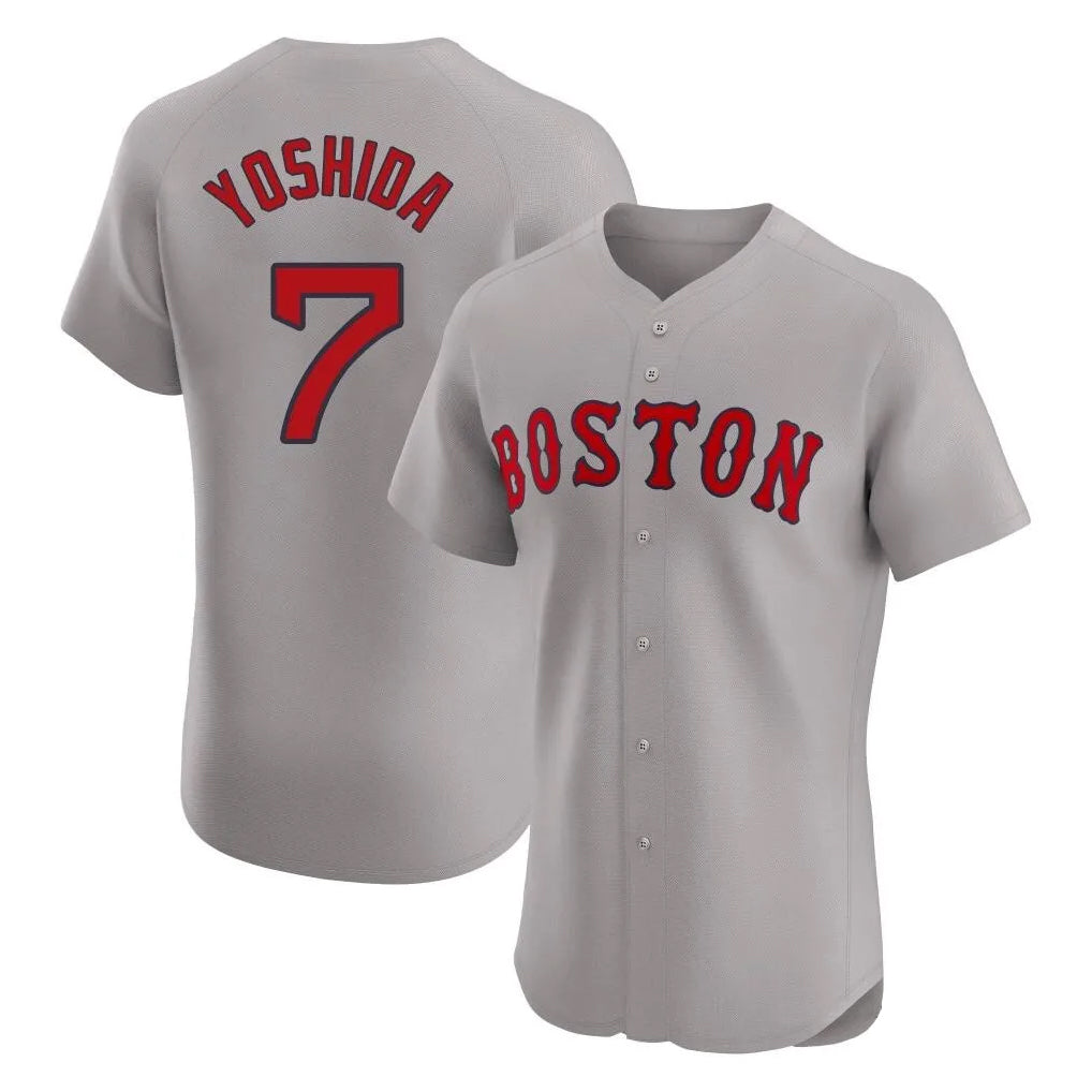 Boston Red Sox #7 Masataka Yoshida Player Gray Jereymy Road Limited Elite Home Game Stitched Jerseys1