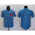 Philadelphia Phillies Blank Blue Jereymy Cool Base Stitched Jersey