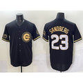 Chicago Cubs #23 Ryne Sandberg Black Jereymy Gold 'Ryne Sandberg Tribute' Vapor Limited V2 Stitched Jersey