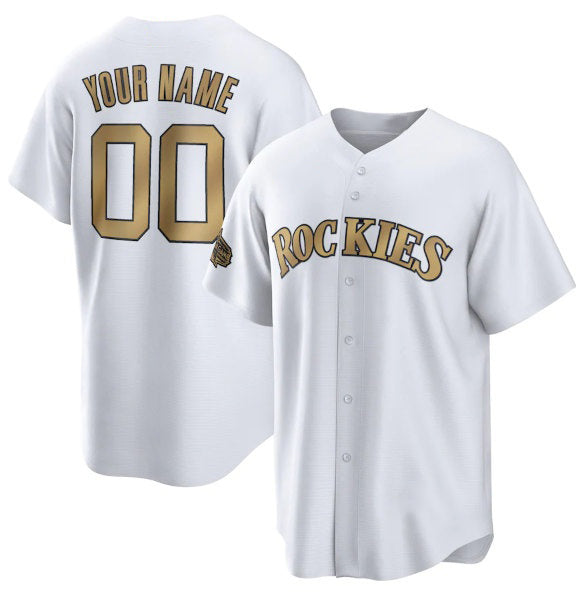 Custom Colorado Rockies Active Player White Jereymy 2022 All-Star Cool Base Stitched Jersey