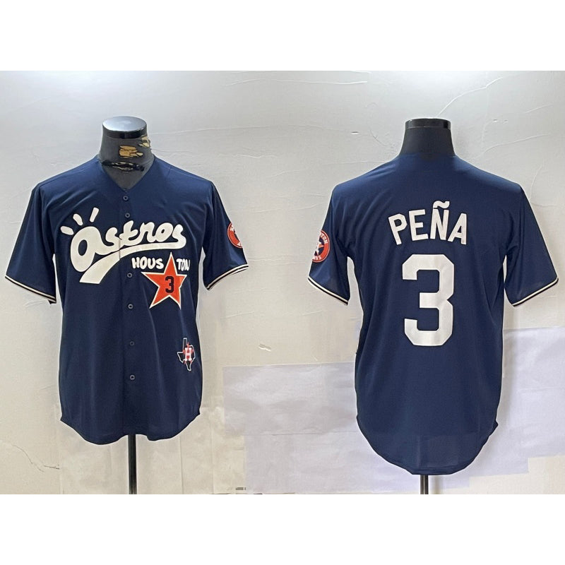Houston Astros #3 Jeremy Pena Black Jereymy Cactus Jack Vapor Premier Stitched Jersey