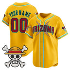 Custom Arizona Diamondbacks x One Piece Gold Jereymy Vapor Premier Limited Jersey - Stitched