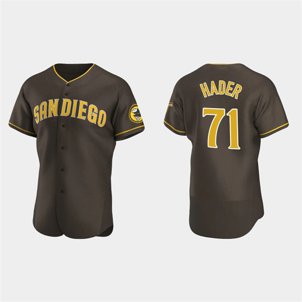 San Diego Padres #71 Josh Hader Brown Jereymy Road Player FlexBase Jersey