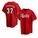 Cincinnati Reds #37 Tyler Stephenson Red Jereymy Cool Base Jersey