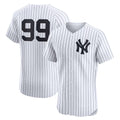 New York Yankees #99 Aaron Judge White Jereymy Home Elite Player Jersey