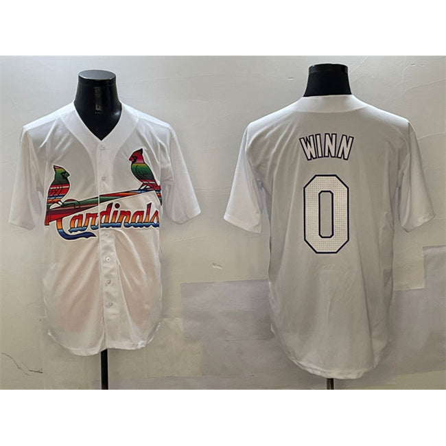 St. Louis Cardinals #0 Masyn Winn White Jereymy Cool Base Stitched Jersey