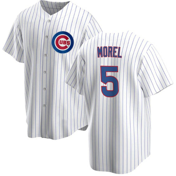 Chicago Cubs #5 Christopher Morel Chicago White Jereymy Cool Base Stitched Jersey