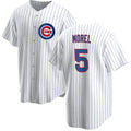 Chicago Cubs #5 Christopher Morel Chicago White Jereymy Cool Base Stitched Jersey