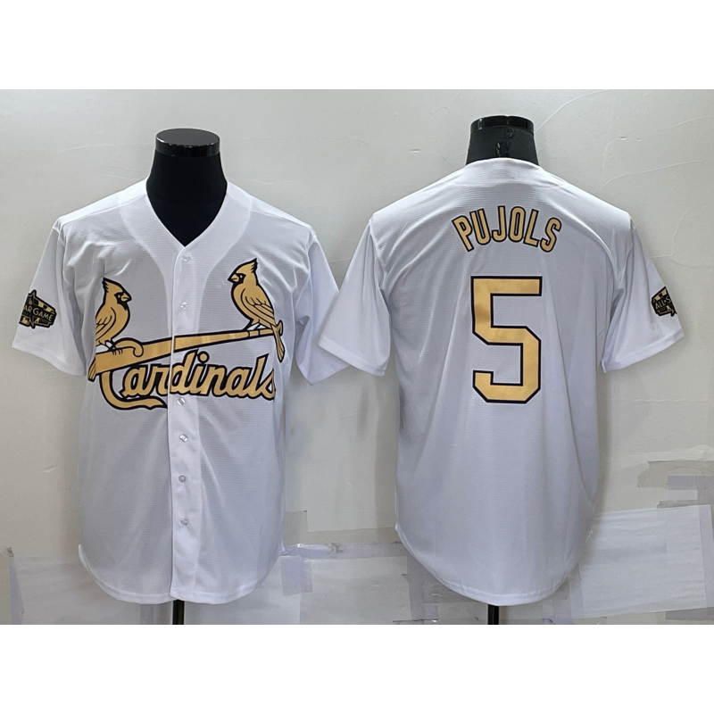 St. Louis Cardinals #5 Albert Pujols White Jereymy 2022 All Star Stitched Cool Base Jersey