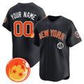 Custom New York Yankees x Dragon Ball Navy Jereymy Vapor Premier Limited Jersey - All Stitched